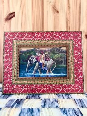 Vintage Punch Studio Picture Frame with Elephant Artwork India